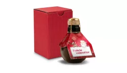 Gift box/Present set: Smallest bottle of sparkling wine: Fröhliche Weihnachten