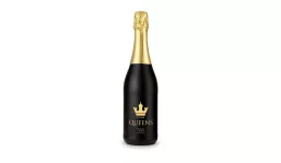 Sekt Cuvée - Flasche schwarz - Kapselfarbe Gold, 0,75 l