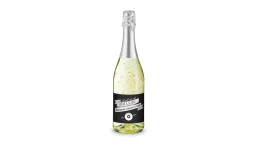 Golden Flakes - Flasche klar - Kapsel silber, 0,75 l