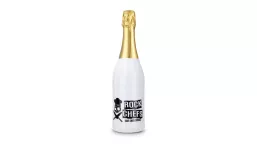 Sekt Cuvée - Flasche weiß-lackiert, 0,75 l