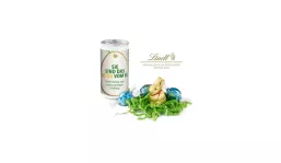 Lindt-Oster-Überraschung - Etikett Sie sind das Gelbe vom Ei