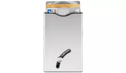 Sicherheitskartenhalter CardSafeOneTouch silber