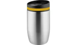 Thermobecher CremaOfficinaBudget silber/Ring gelb