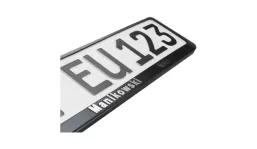 Promotional license plates holder sublime font