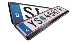 Promotional license plates holder unprinted