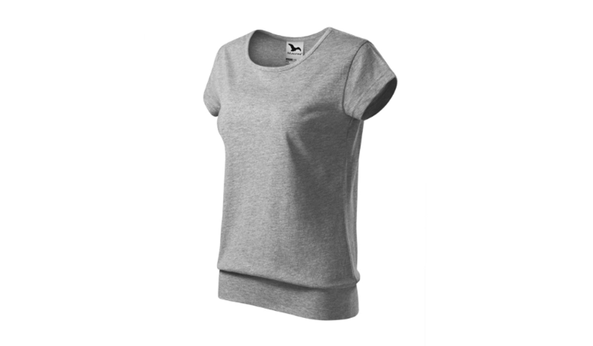 CITY 120 Damen T-Shirt - dunkelgrau melliert