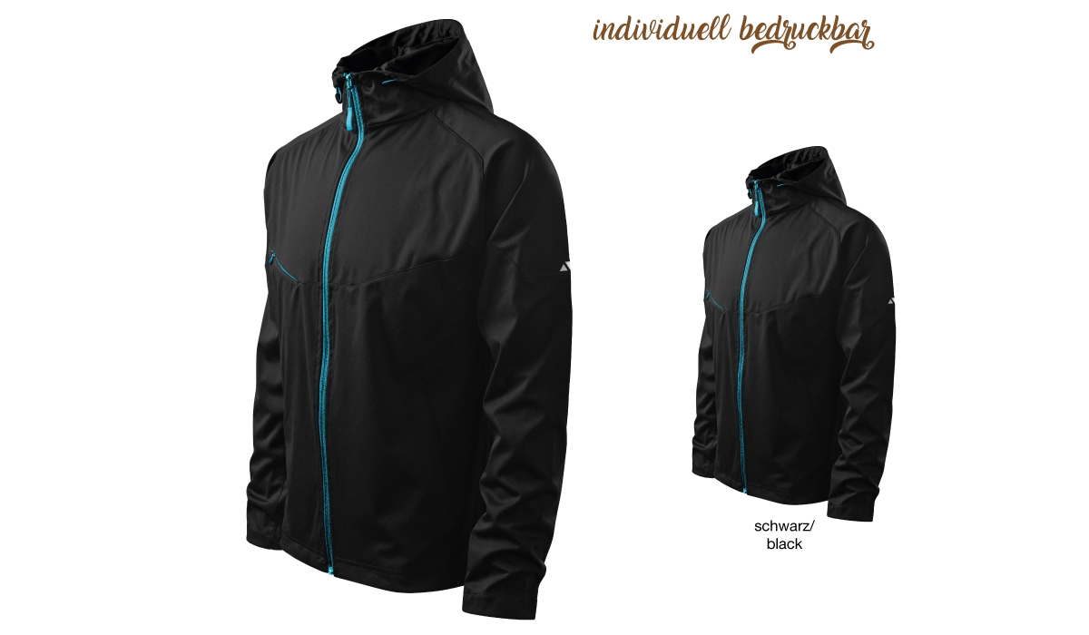 COOL 515 Herren Softshelljacke - schwarz