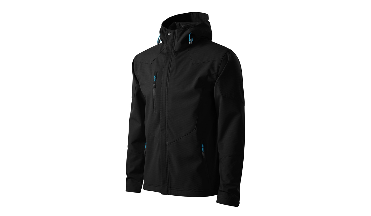 NANO 531 Herren Softshelljacke - schwarz/türkiesblau