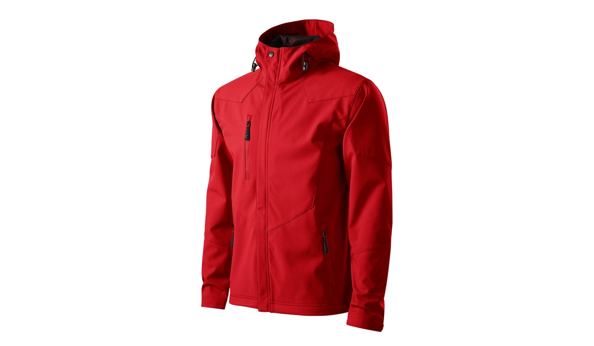 NANO 531 Herren Softshelljacke - rot/schwarz