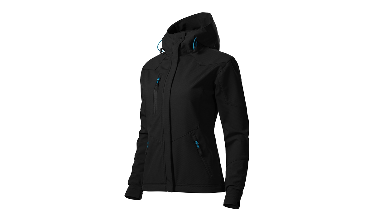 NANO 532 Damen Softshelljacke - schwarz/türkiesblau