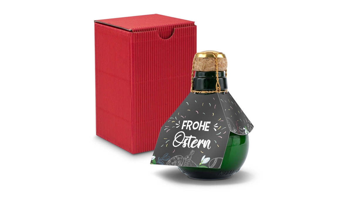 Small sparkling wine Frohe Ostern - gift box red, 125 ml