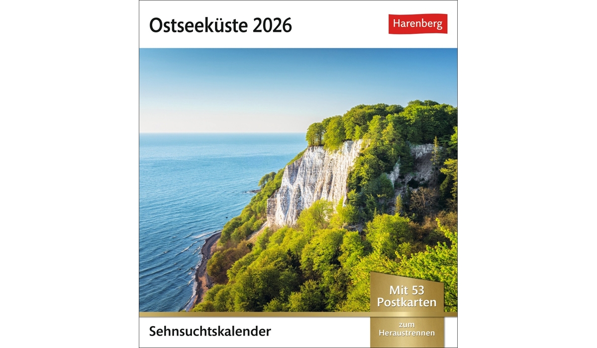 advertising calendar: Baltic Sea Coast Postcard Calendar 2026