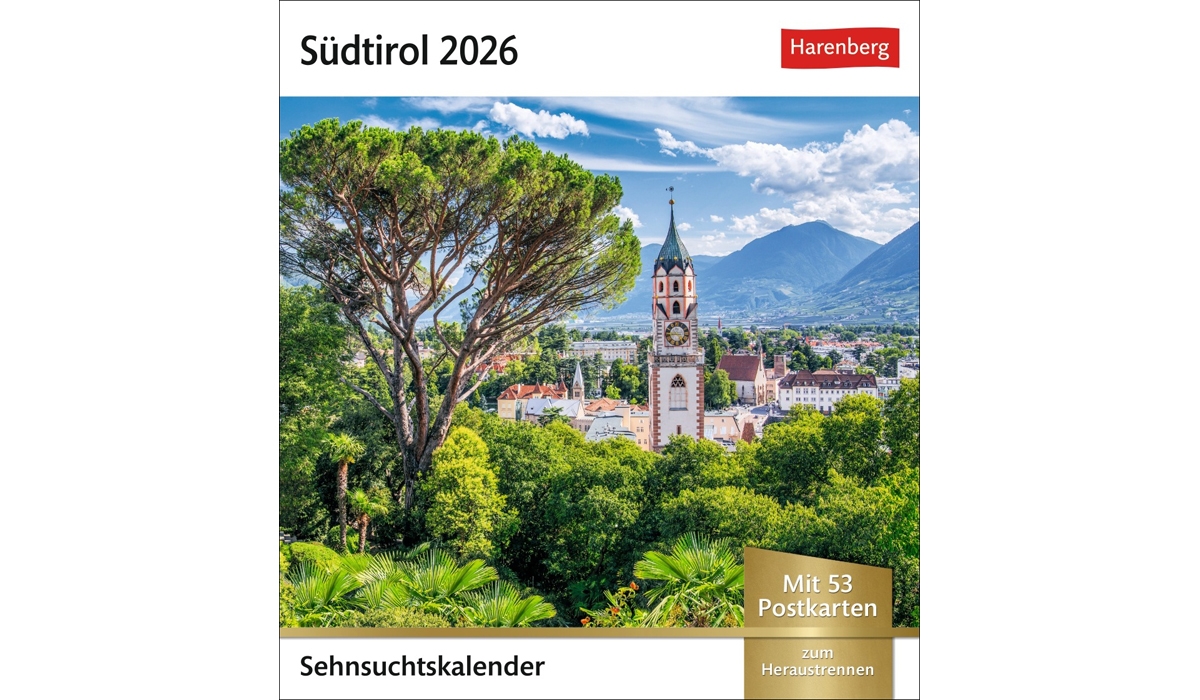 advertising calendar: South Tyrol Postcard Calendar 2026