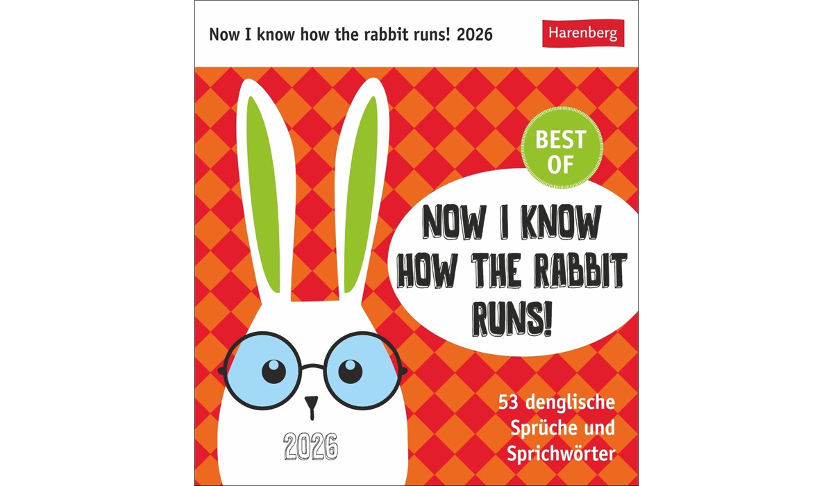Werbekalender: Now I know how the rabbit runs Postkartenkalender 2026