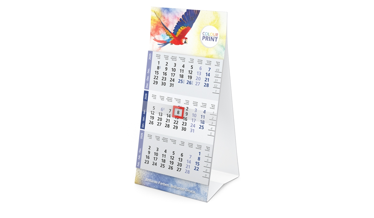 3-Monatskalender 2026 Mini 3 Standard
