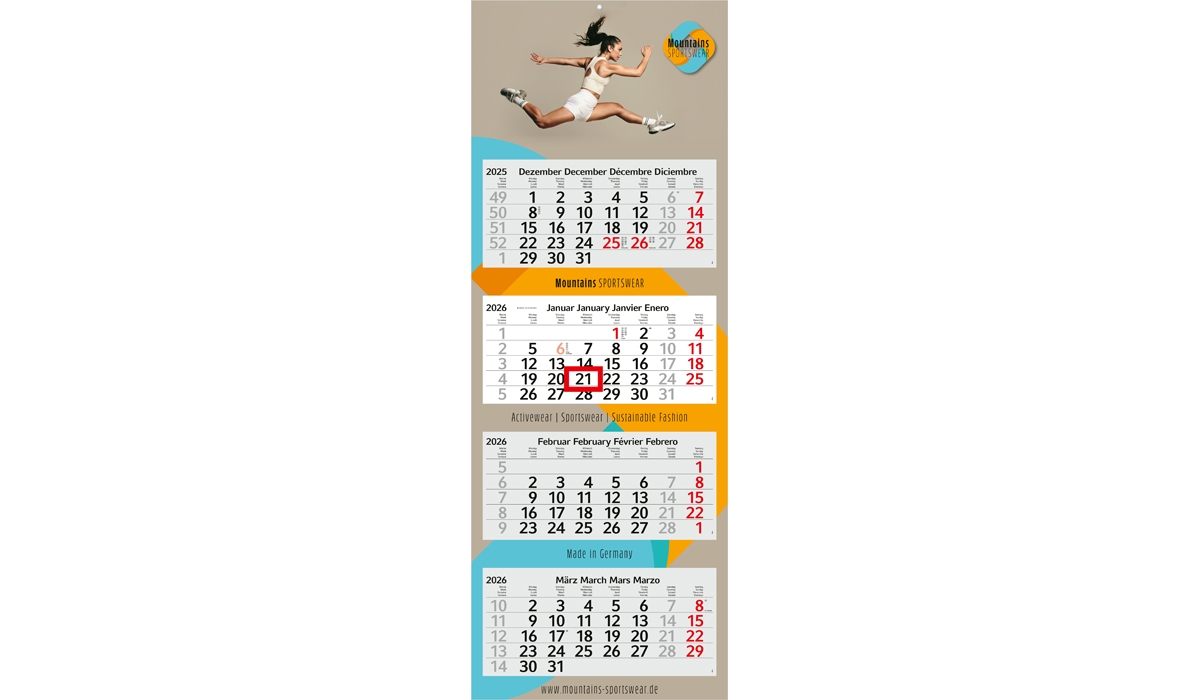 4-Monatskalender 2026 Profil 4 Standard