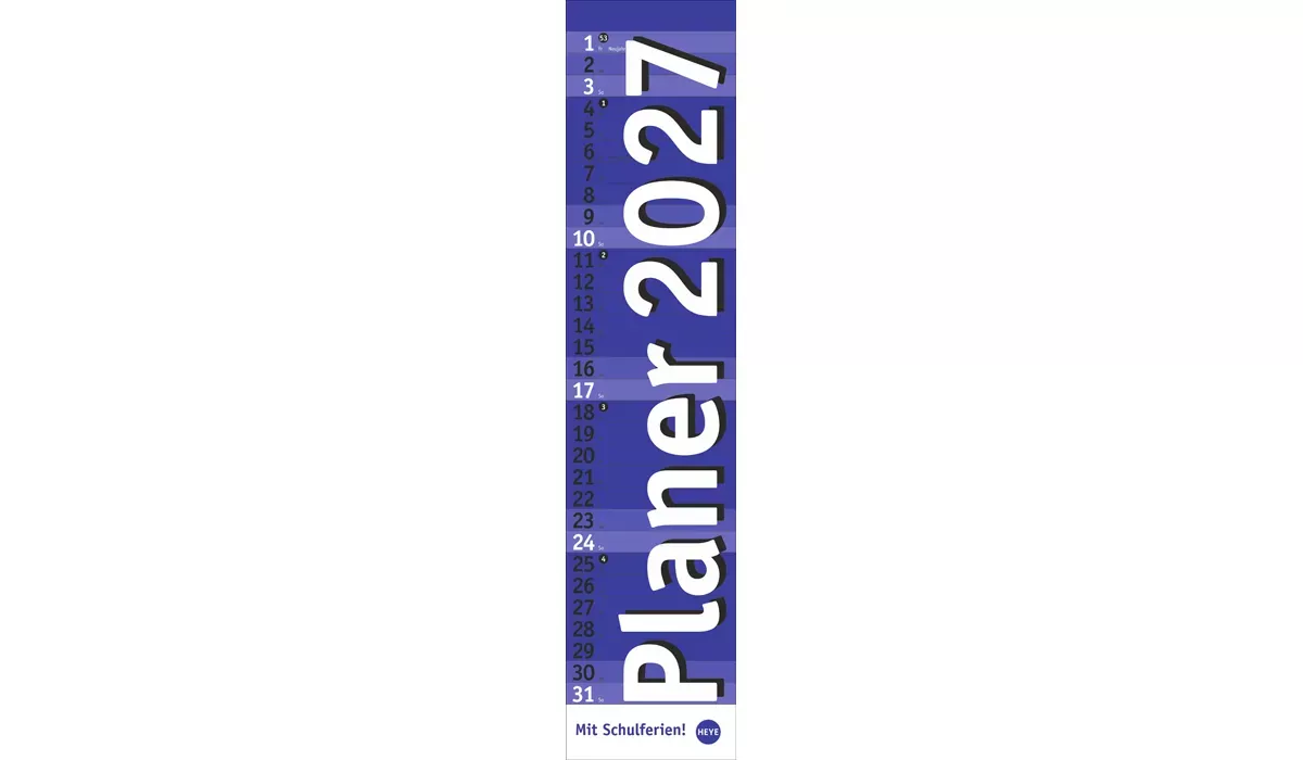 advertising calendar: Planners Long blue 2027