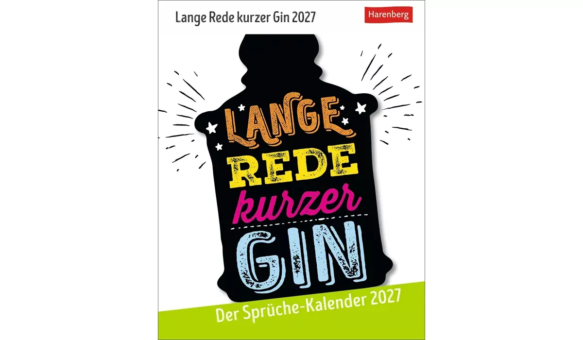 Harenberg Lange Rede kurzer Gin Tagesabreißkalender 2027