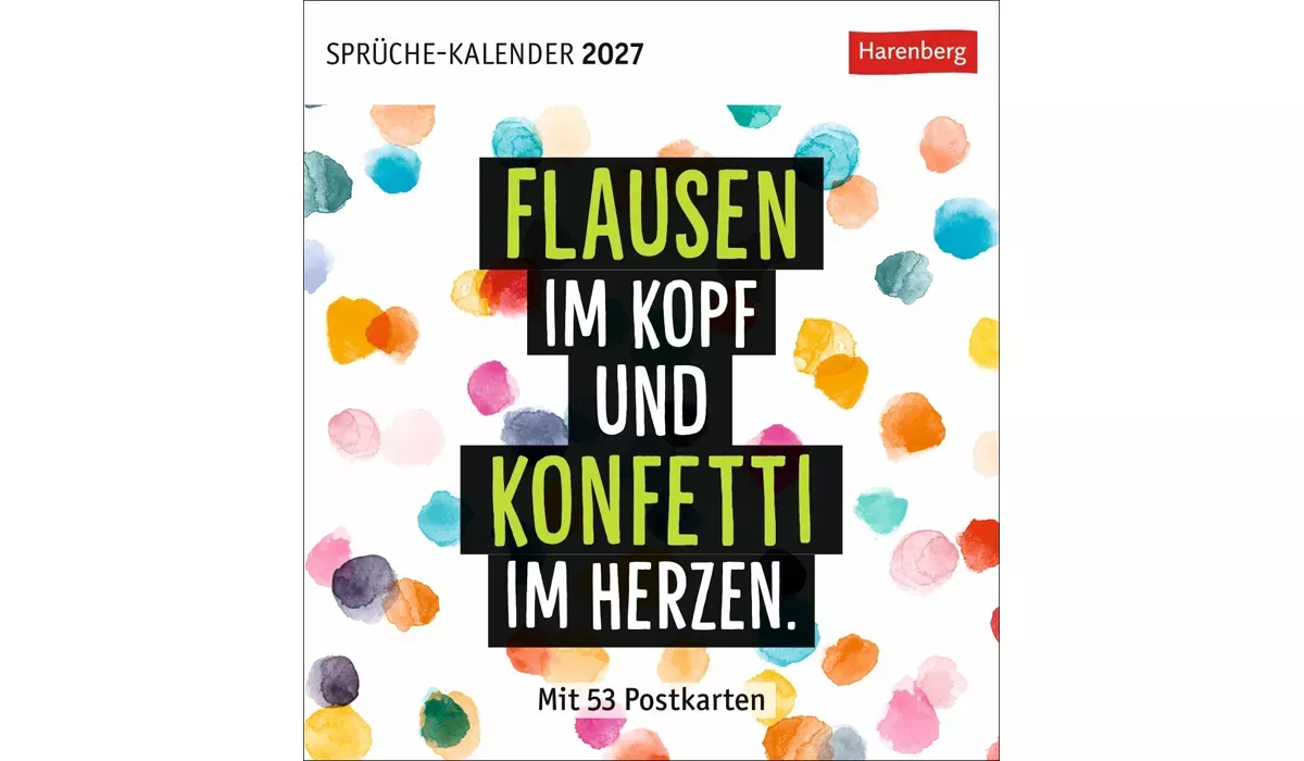 advertising calendar: Positive Springs Calendar Postcard Calendar 2027