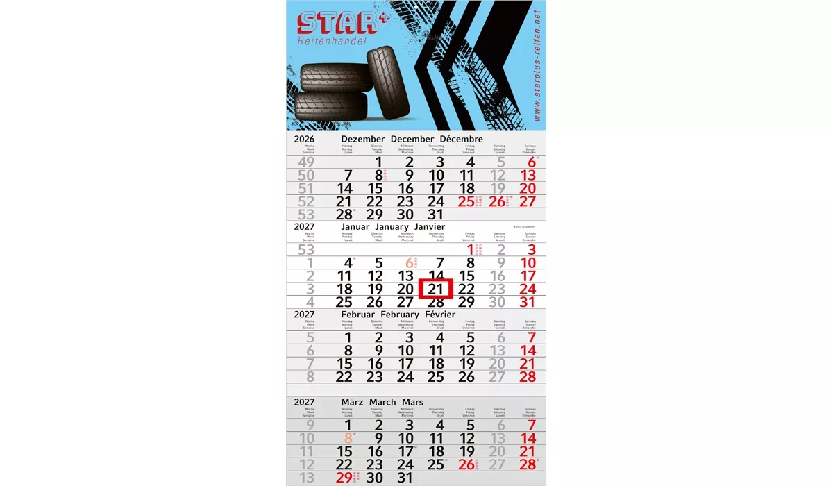 4-month calendar 2027 Budget 4 bestseller