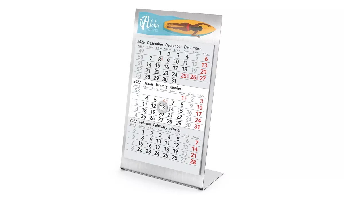 3-month calendar 2027 Desktop 3 Steel 1-year bestseller