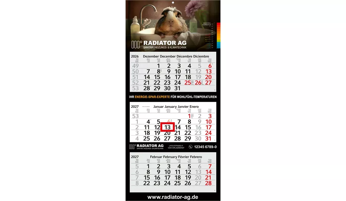 3-Monatskalender 2027 Profil 3 Bestseller