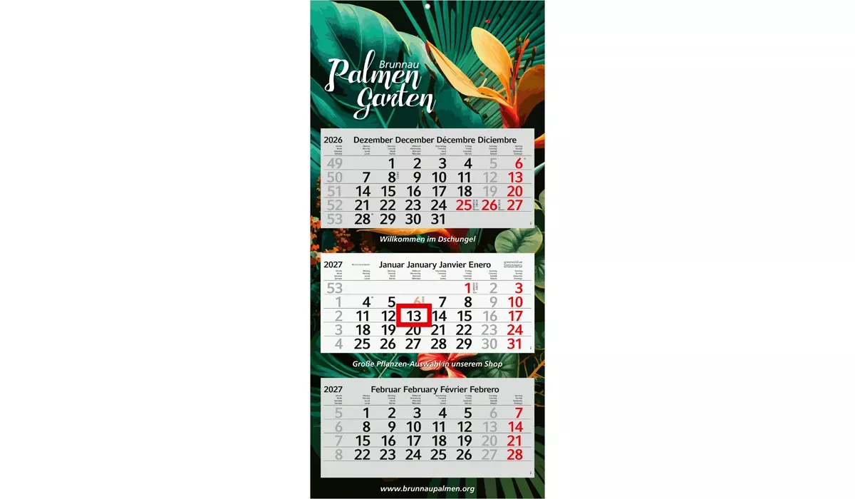 3-month calendar 2027 Profil 3 recycling