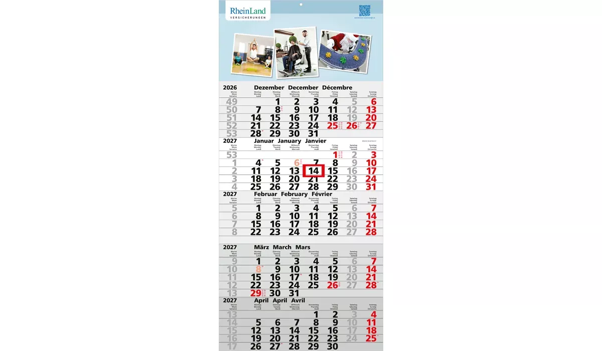 5-month calendar 2027 Quintus 5