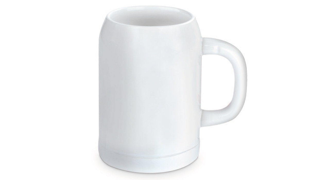 Bierkrug Radler - weiß