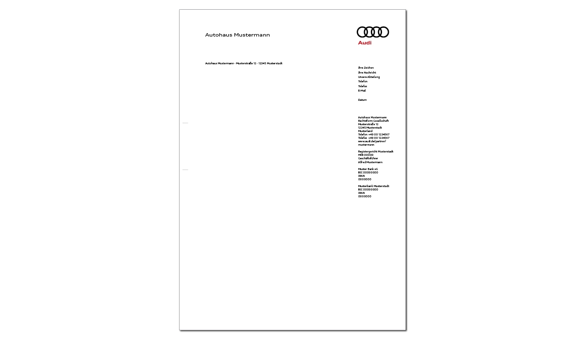 Briefbogen AUDI Partner