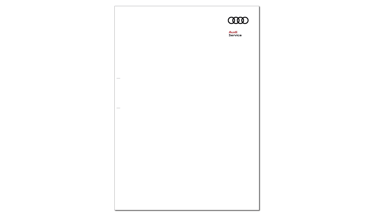 Briefbogen AUDI Service Rechnung