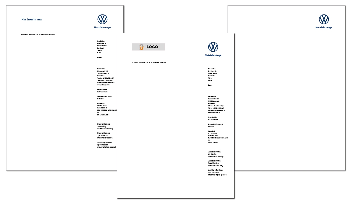 Stationery VW commercial vehicles