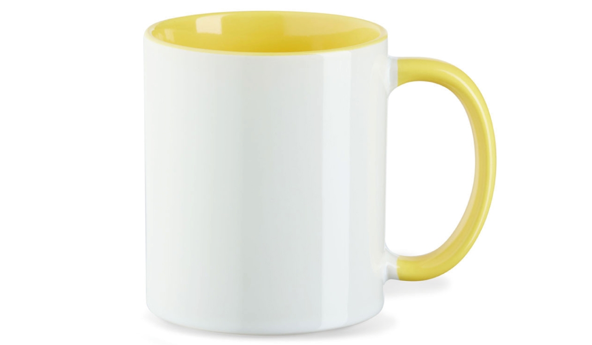 Tasse Funny - weiß/gelb
