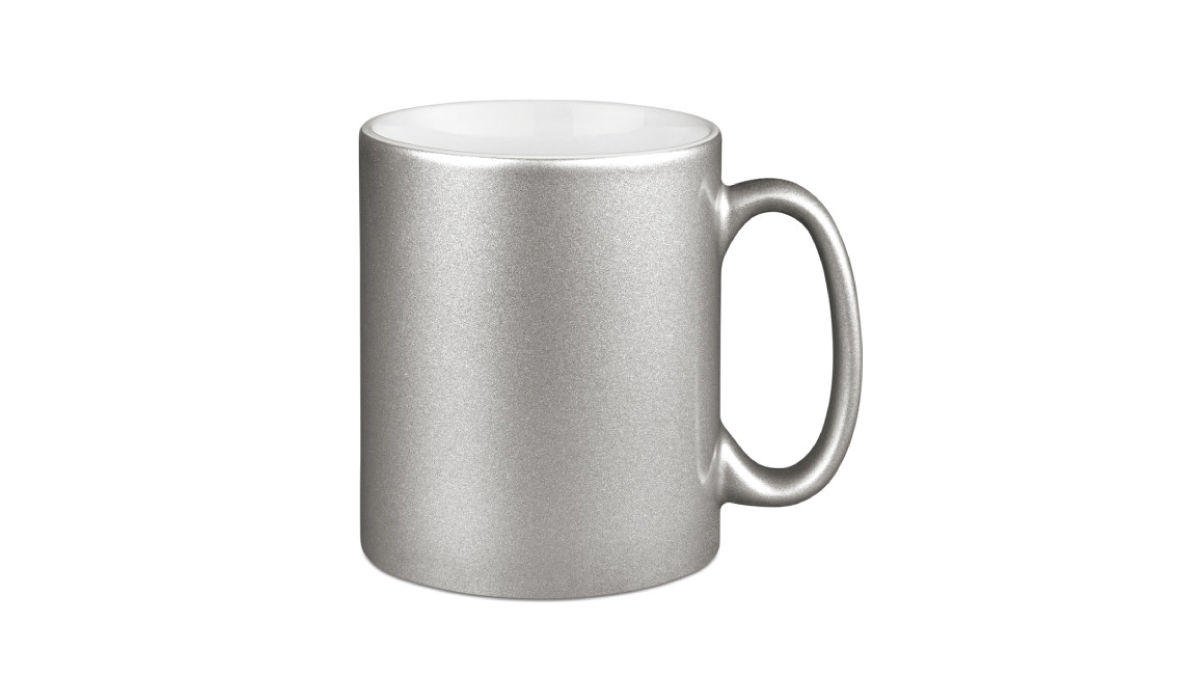 Tasse im Metallic-Look - silber
