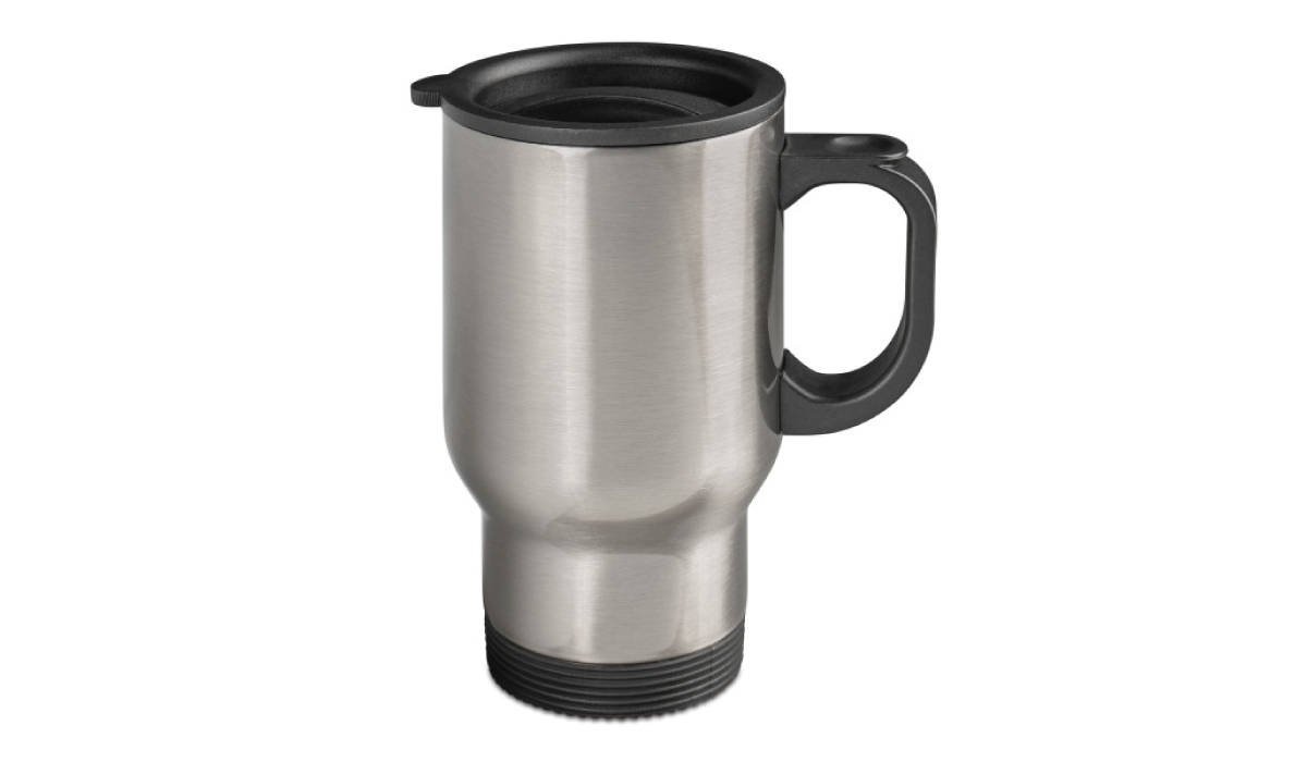 Edelstahl Thermobecher - silber