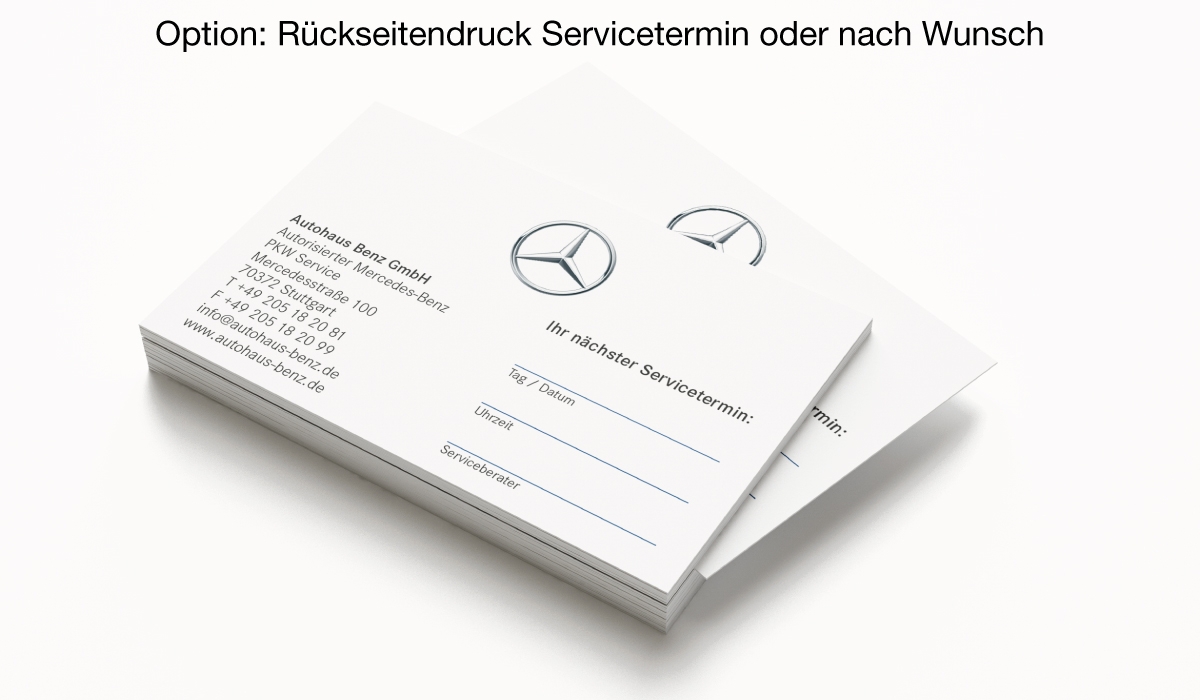 appointment cards 3 MERCEDES