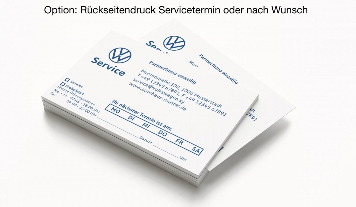 Terminkarten 3 VW Service
