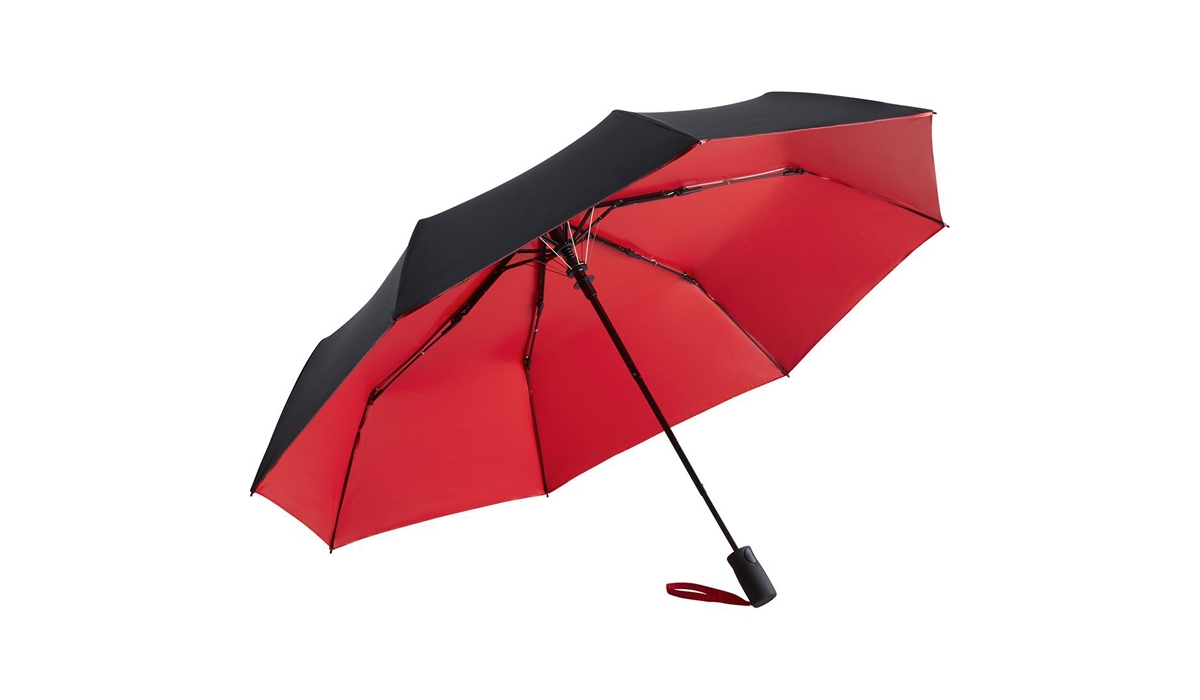 AC-Mini-Taschenschirm FARE®-Doubleface - schwarz/rot