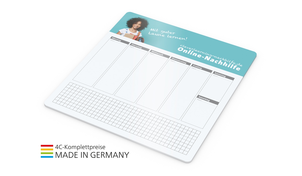 Haftnotiz-Mousepad Wochenplaner