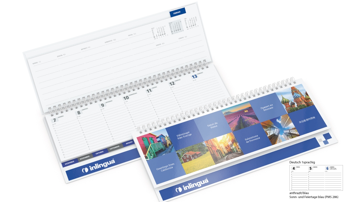 Tischquerkalender 2025 Master Register Polyprop