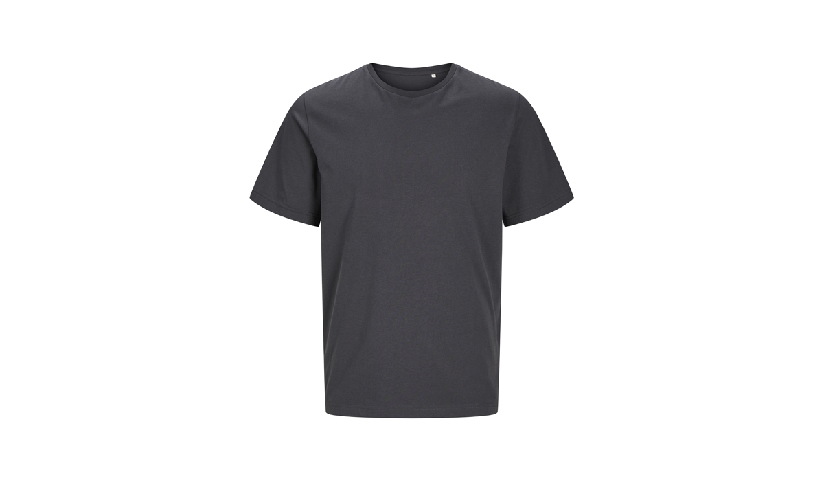 JACK & JONES - Canvas Tee Blk7526 - asphalt