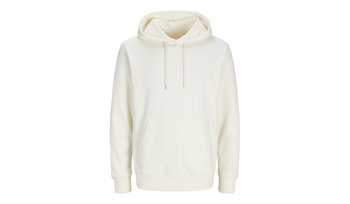JACK & JONES - Cosy Hoodie Blk3902 - egret offwhite
