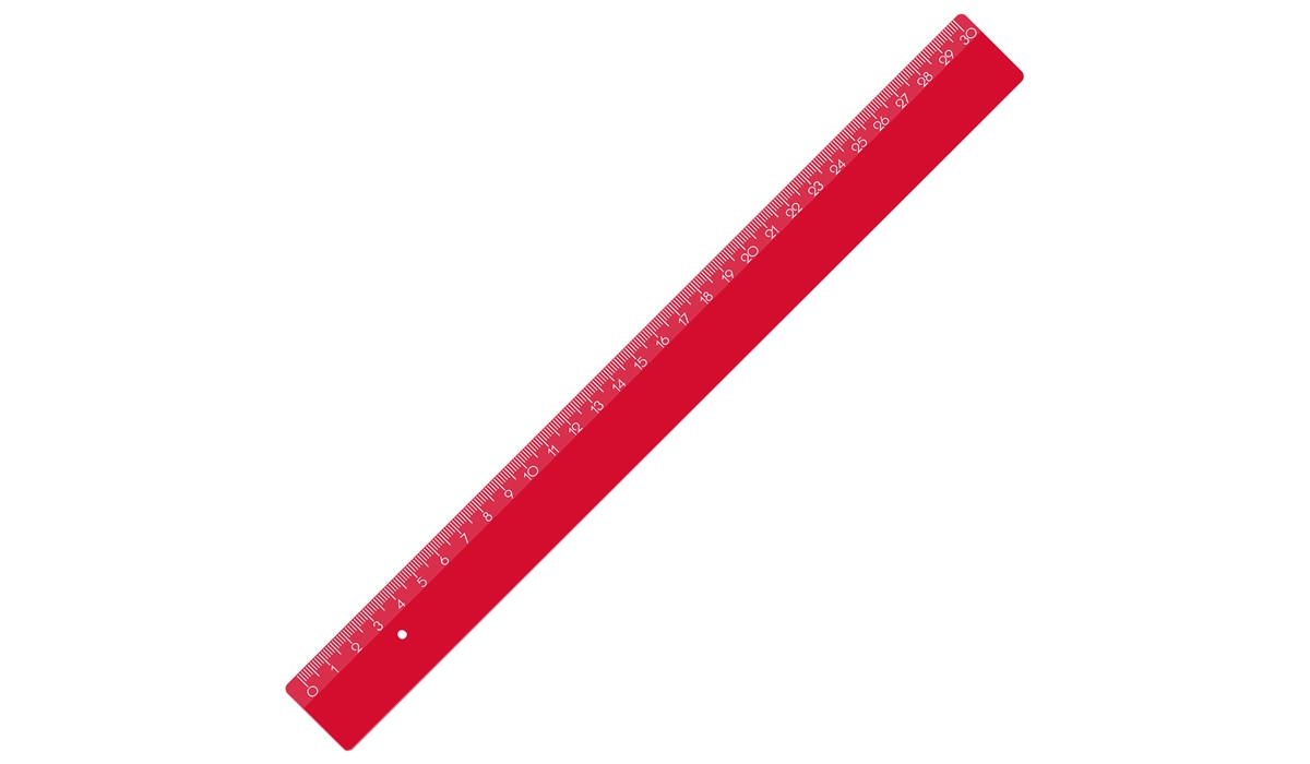 Lineal 30 cm-rot