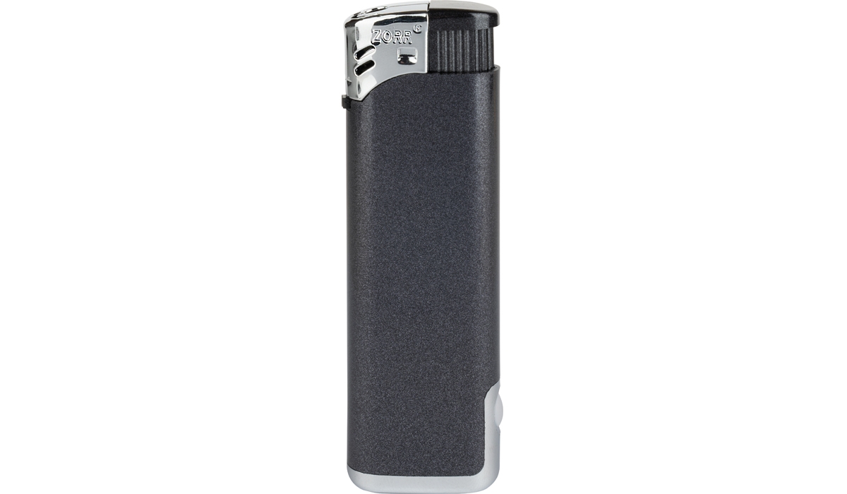 ZORR LED Piezo Feuerzeug schwarz metallic