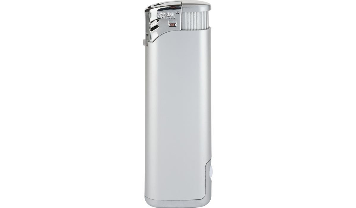 ZORR LED Piezo lighter silver metalic