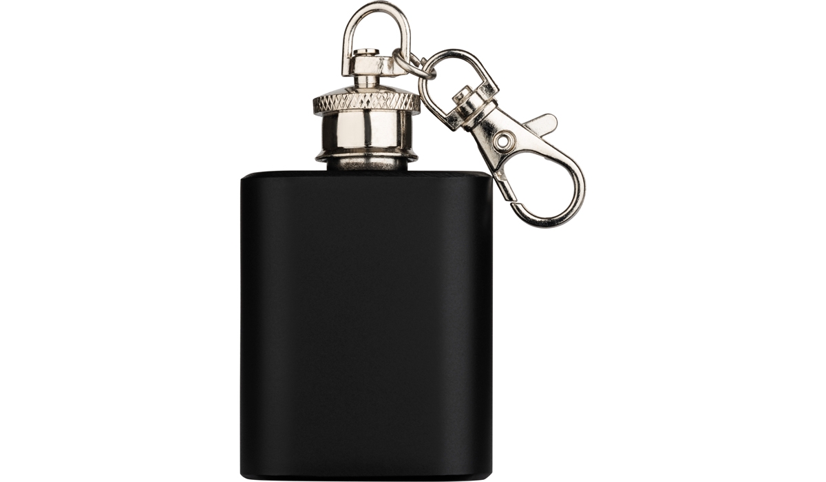 ZORR flask 1OZ/28,3 ml KEY CHAIN BLACK MATT