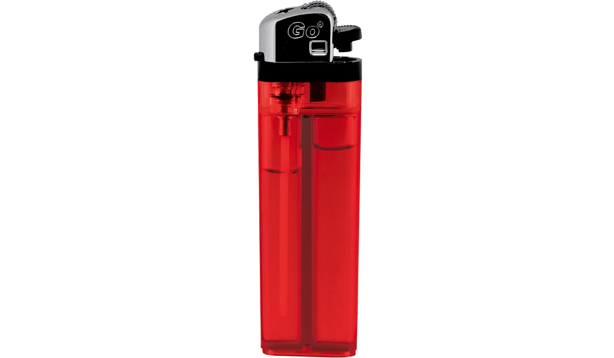 GO Transparent Classic  Feuerzeug rot