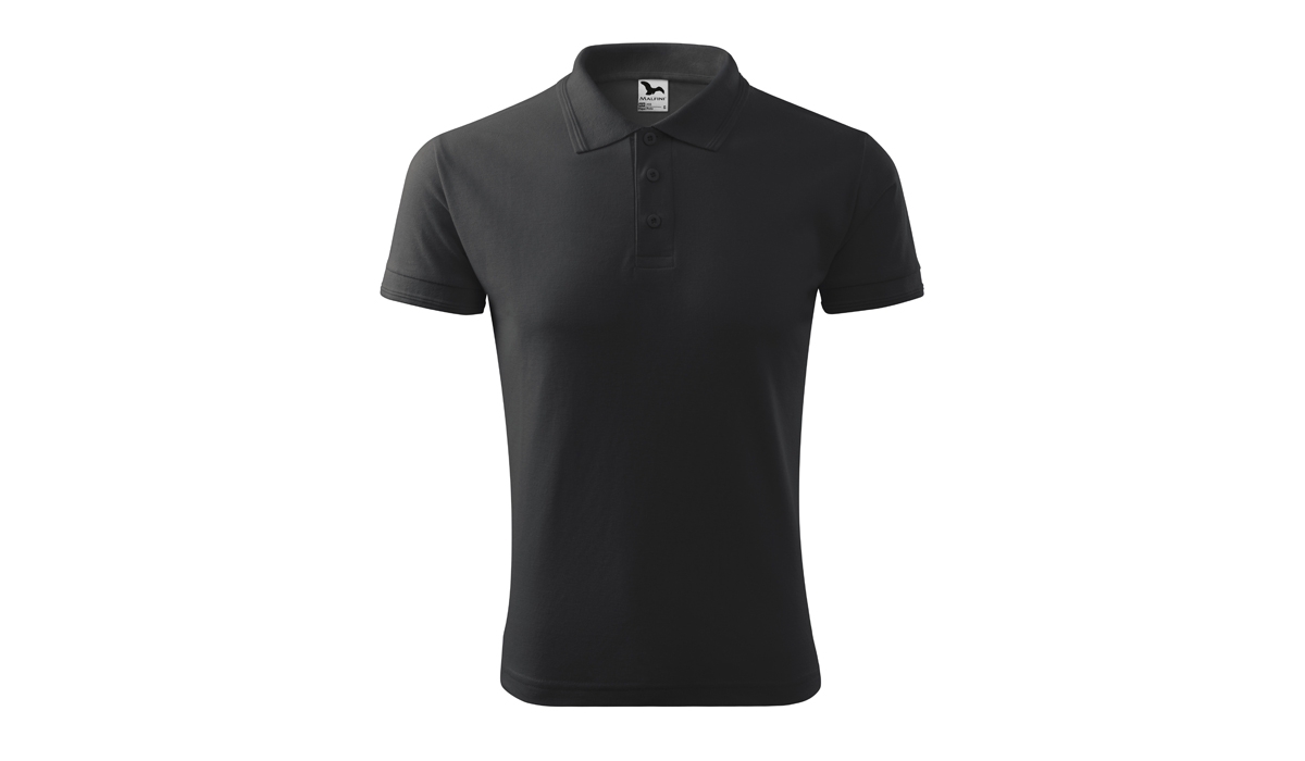 PIQUE POLO 203 Herren Polohemd - anthrazit meliert