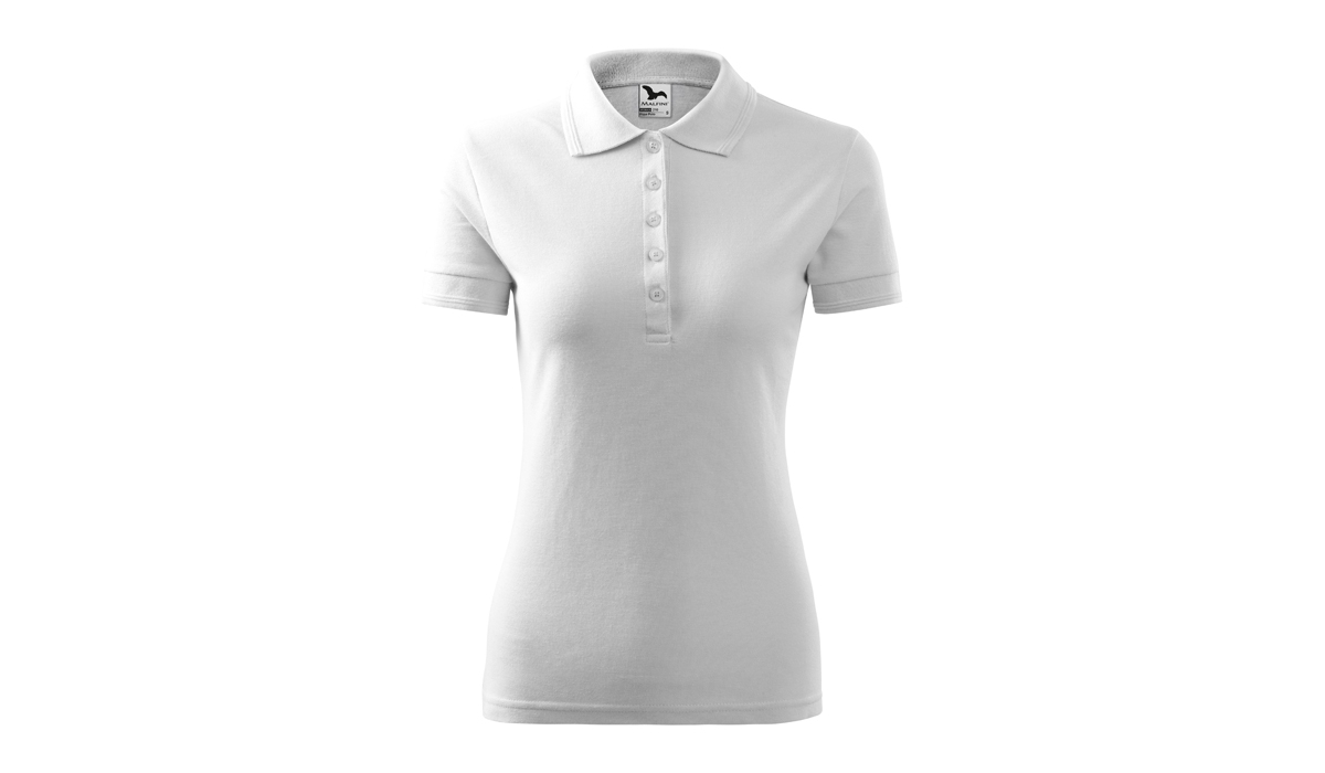 PIQUE POLO 210 Damen Polohemd - weiß