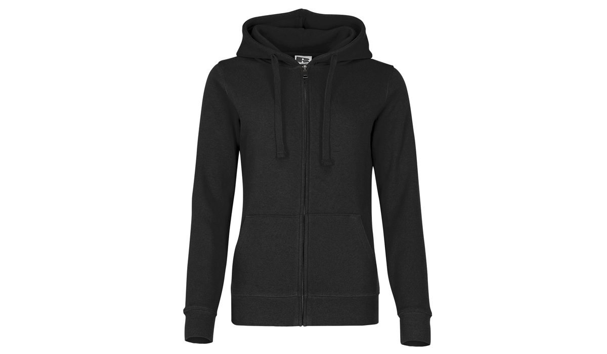 Ladies Authentic Hooded Sweat - black